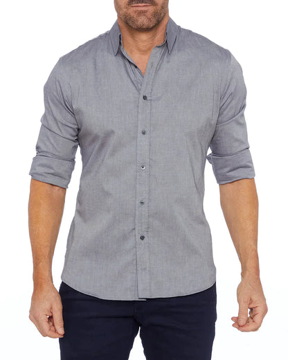 Mateo | Long-sleeve shirt with zip-up classic collar