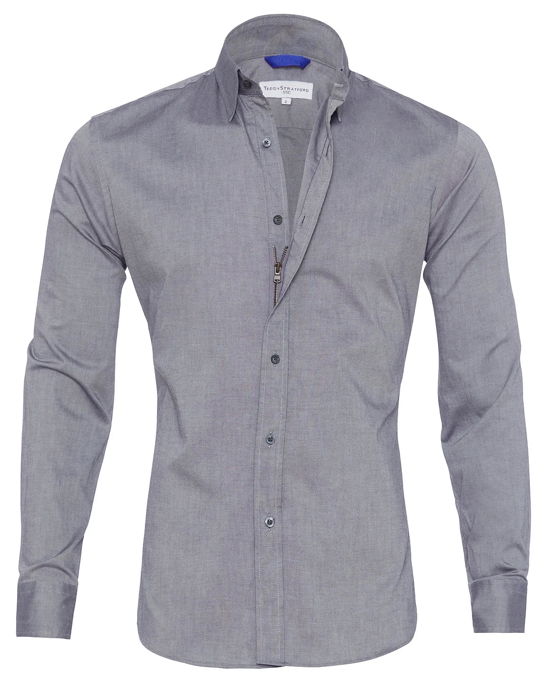 Mateo | Long-sleeve shirt with zip-up classic collar