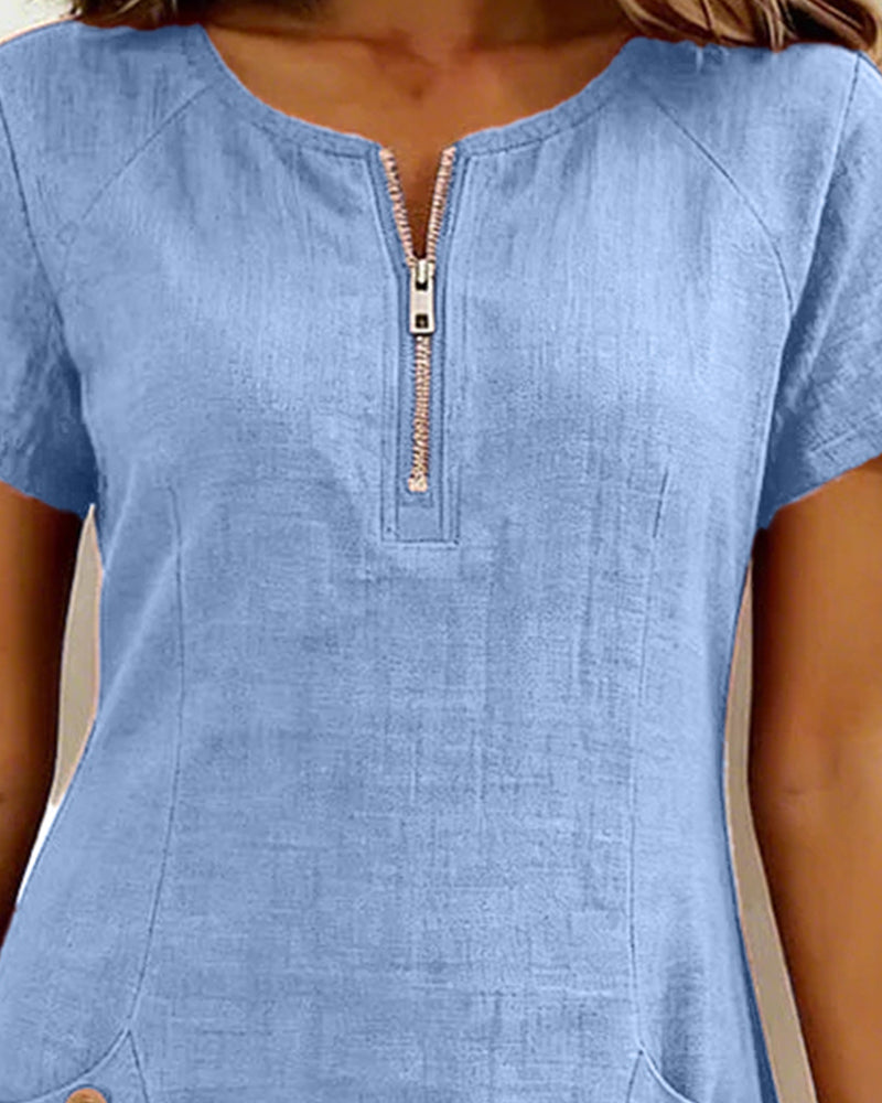 Renira | Women's straight dress with zipper and pockets