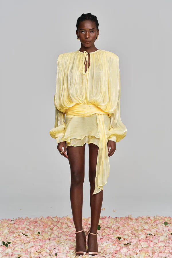 Fermina | Robe Courte Chic pour Femme avec Manches Bouffantes
