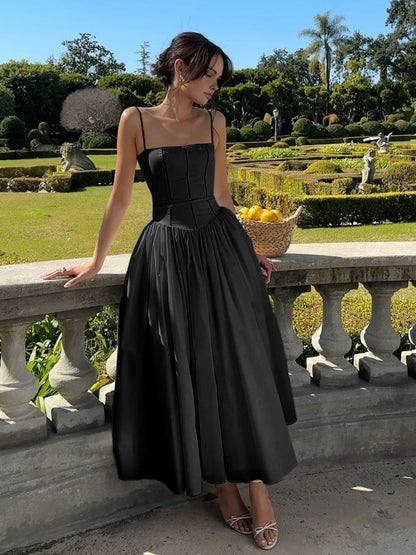 Helena | Women's midi guest dress with elegant corset
