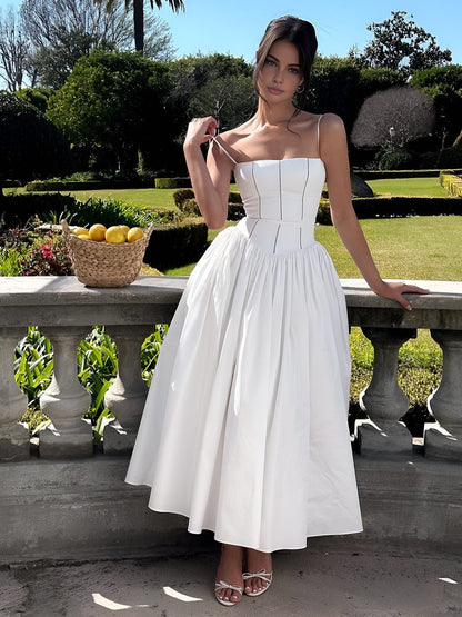 Helena | Women's midi guest dress with elegant corset