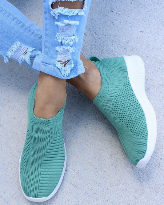 Leria | Baskets femme sans lacets en mesh respirant