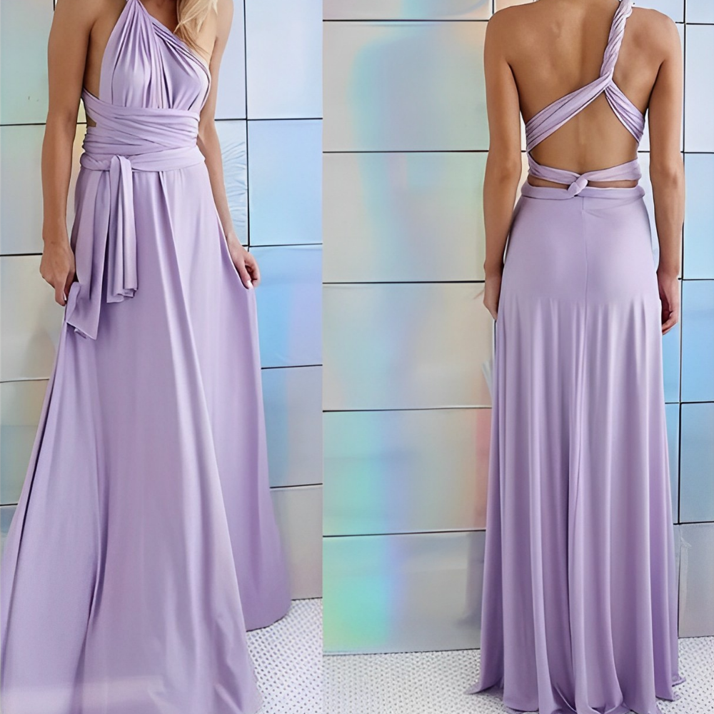 Virella | Halter neck wrap maxi dress | Maxi