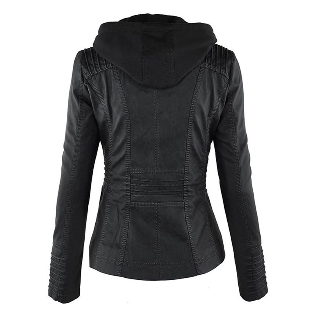 Fiorella | Blouson de motarde ajusté pour femme avec capuche | Audacieuse