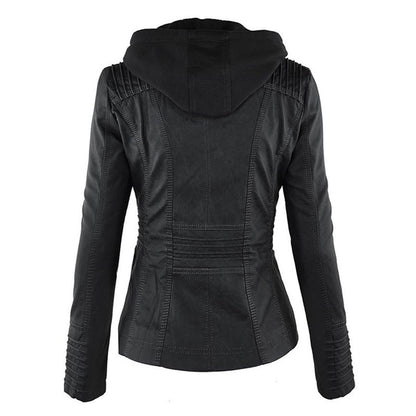 Fiorella | Blouson de motarde ajusté pour femme avec capuche | Audacieuse