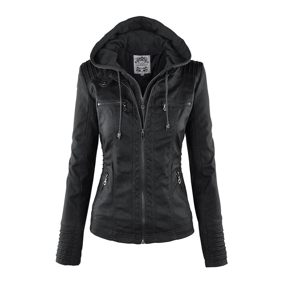 Fiorella | Blouson de motarde ajusté pour femme avec capuche | Audacieuse