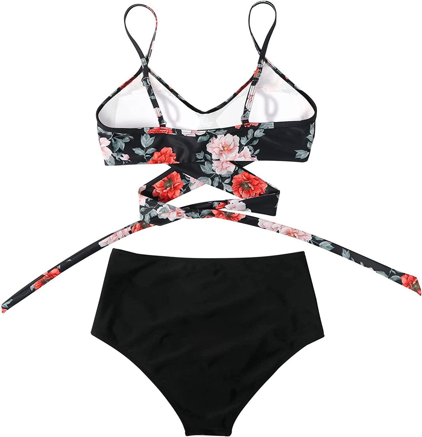 Rosalina | Bikini para mujer con talle alto y estampado floral