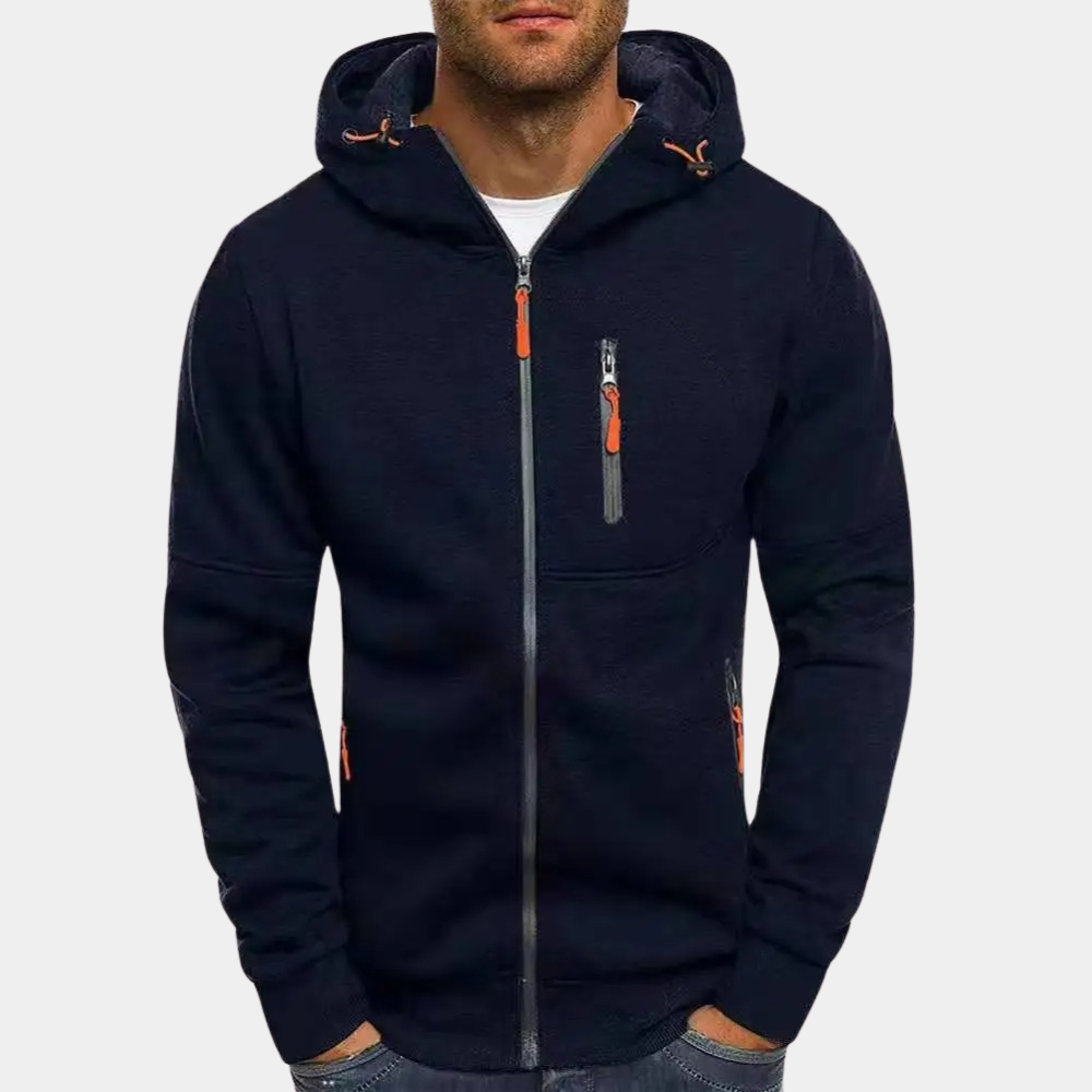 Sudadera de hombre casual con cremallera y capucha