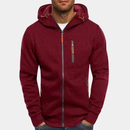 Sudadera de hombre casual con cremallera y capucha