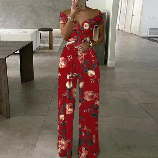 Azucena | Combinaison pour femme avec corsage croisé et jambes larges