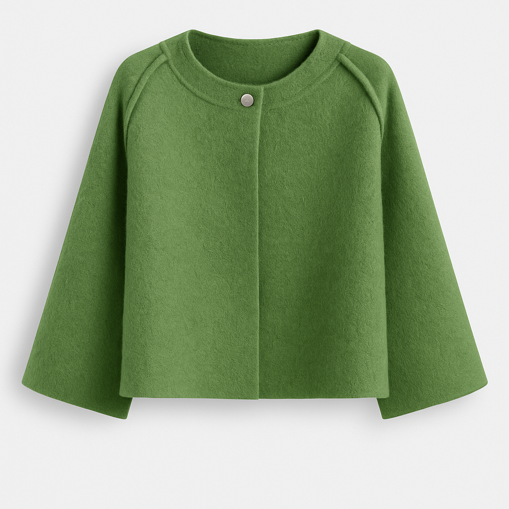 Naroa | Chaqueta de mujer de corte recto con cuello redondo | Moderno
