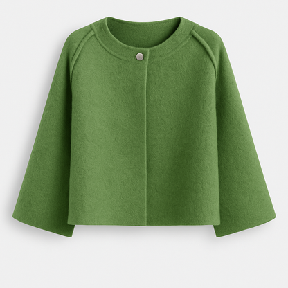 Naroa | Chaqueta de mujer de corte recto con cuello redondo | Moderno