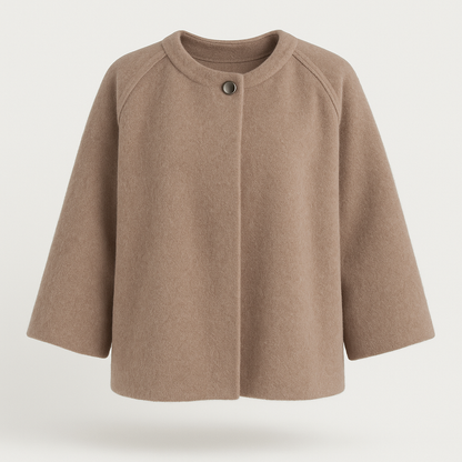 Naroa | Chaqueta de mujer de corte recto con cuello redondo | Moderno