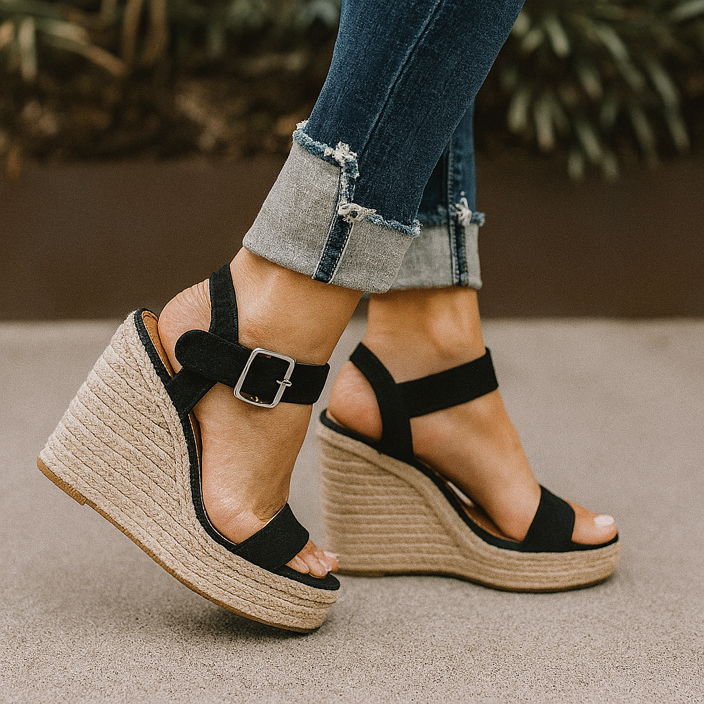 Aitana | Sandalias de cuña para mujer con tiras para primavera