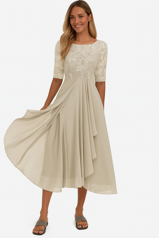 Valentina | Robe trapèze à manches courtes pour femme