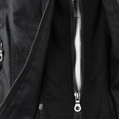 Fiorella | Blouson de motarde ajusté pour femme avec capuche | Audacieuse