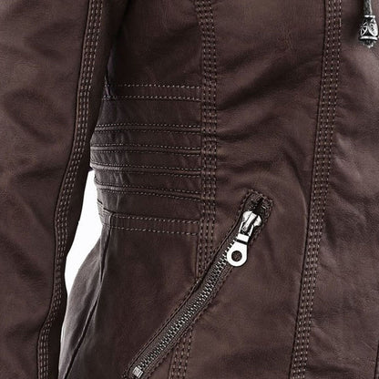Fiorella | Blouson de motarde ajusté pour femme avec capuche | Audacieuse