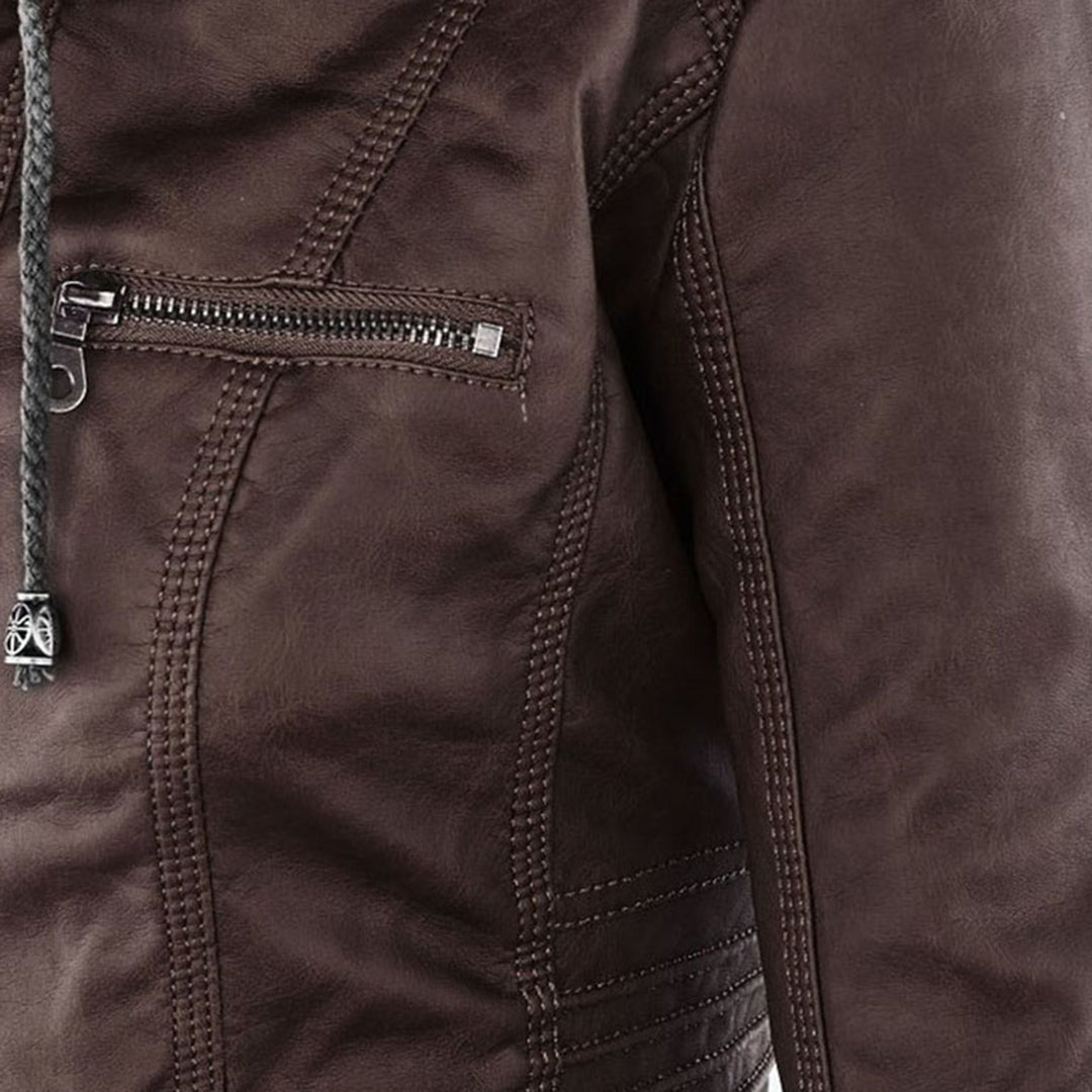 Fiorella | Blouson de motarde ajusté pour femme avec capuche | Audacieuse