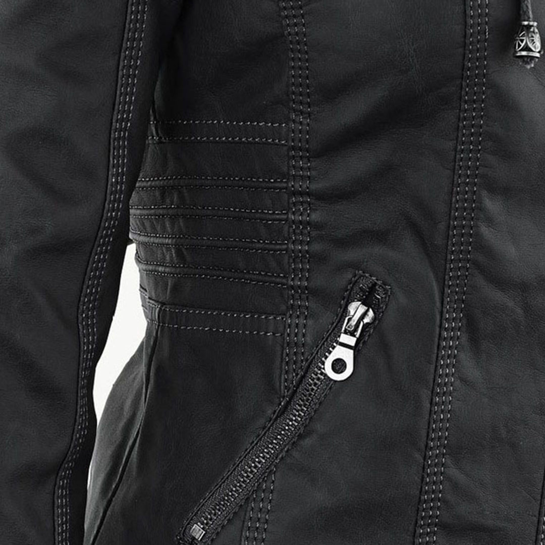 Fiorella | Blouson de motarde ajusté pour femme avec capuche | Audacieuse