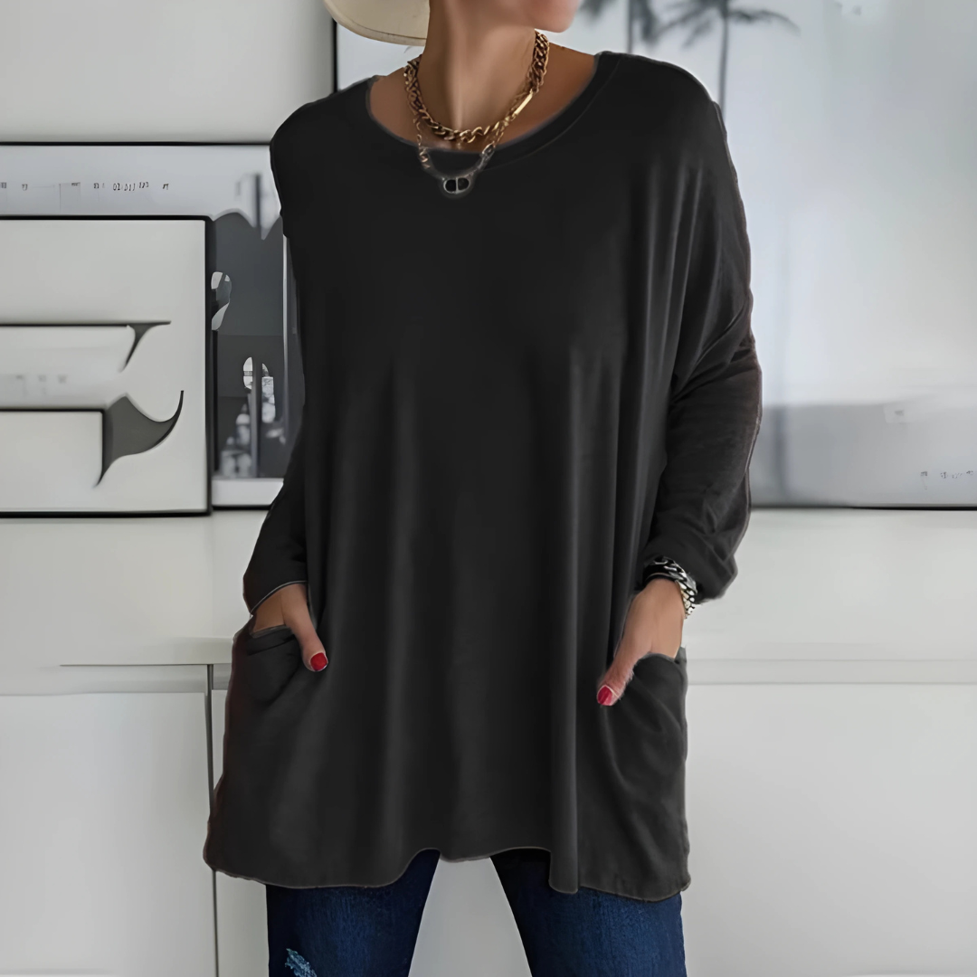 Aris | Blusa de Manga Larga con Ajuste Relajado para Mujer