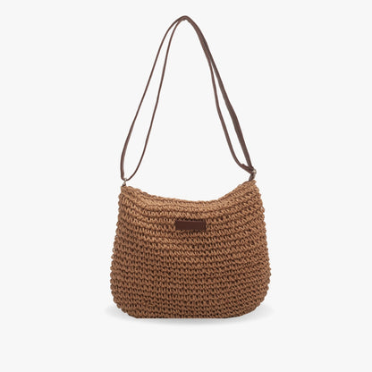 Ash | Woven Crossbody Bag with Shoulder Strap
