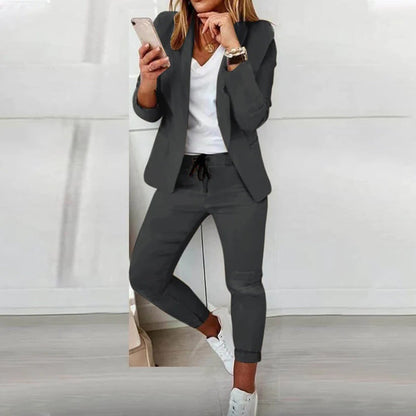 Melibea | Women's casual spring set with blazer and joggers