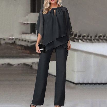 Paula | Conjunto elegante de dos piezas con blusa y pantalón
