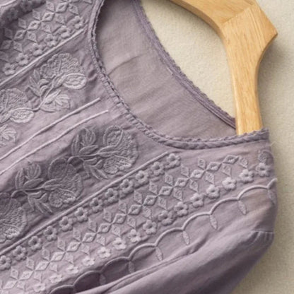 Zorione | Blusa veraniega chic con bordados para mujer