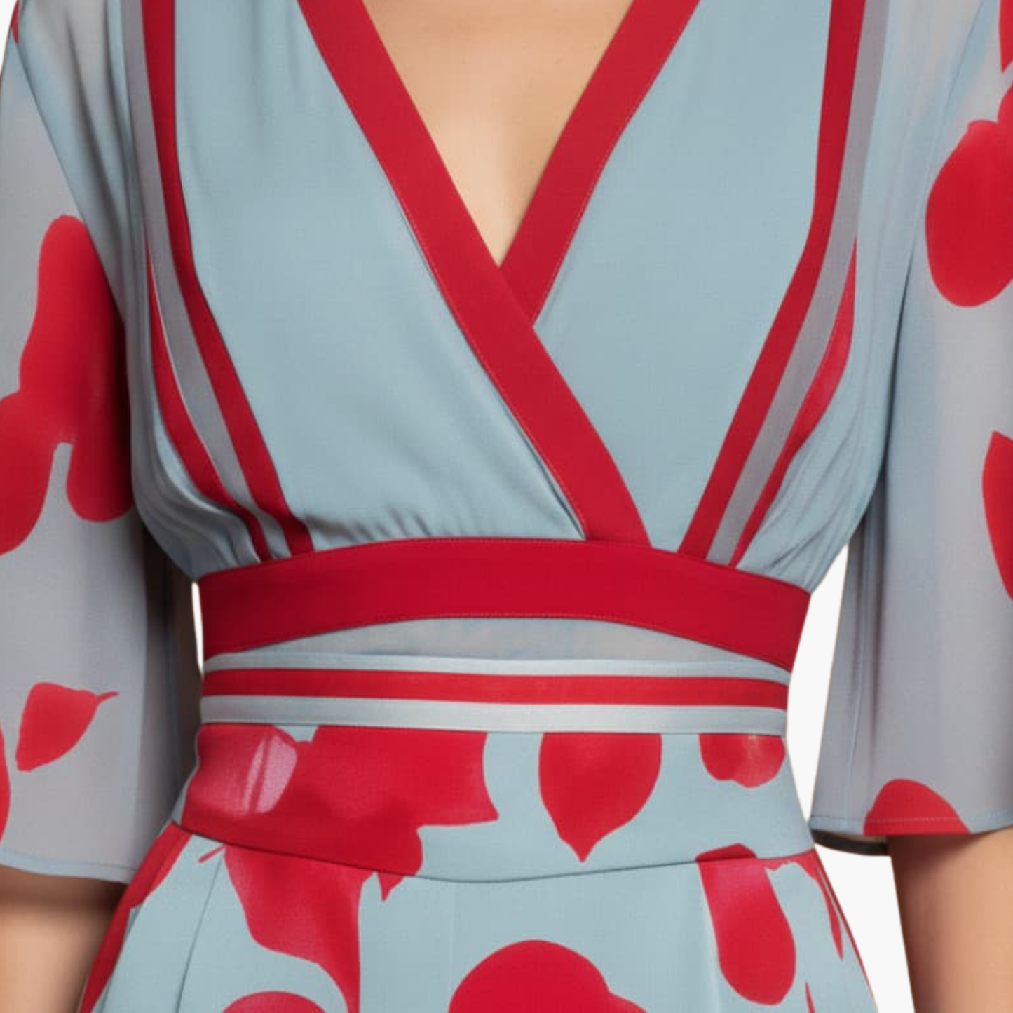 Silvia | Vestido floral elegante para mujer con cuello en V