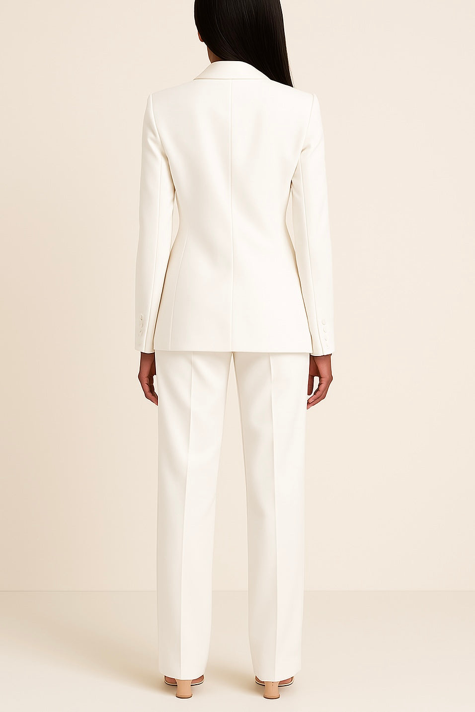 Traje formal con blazer largo