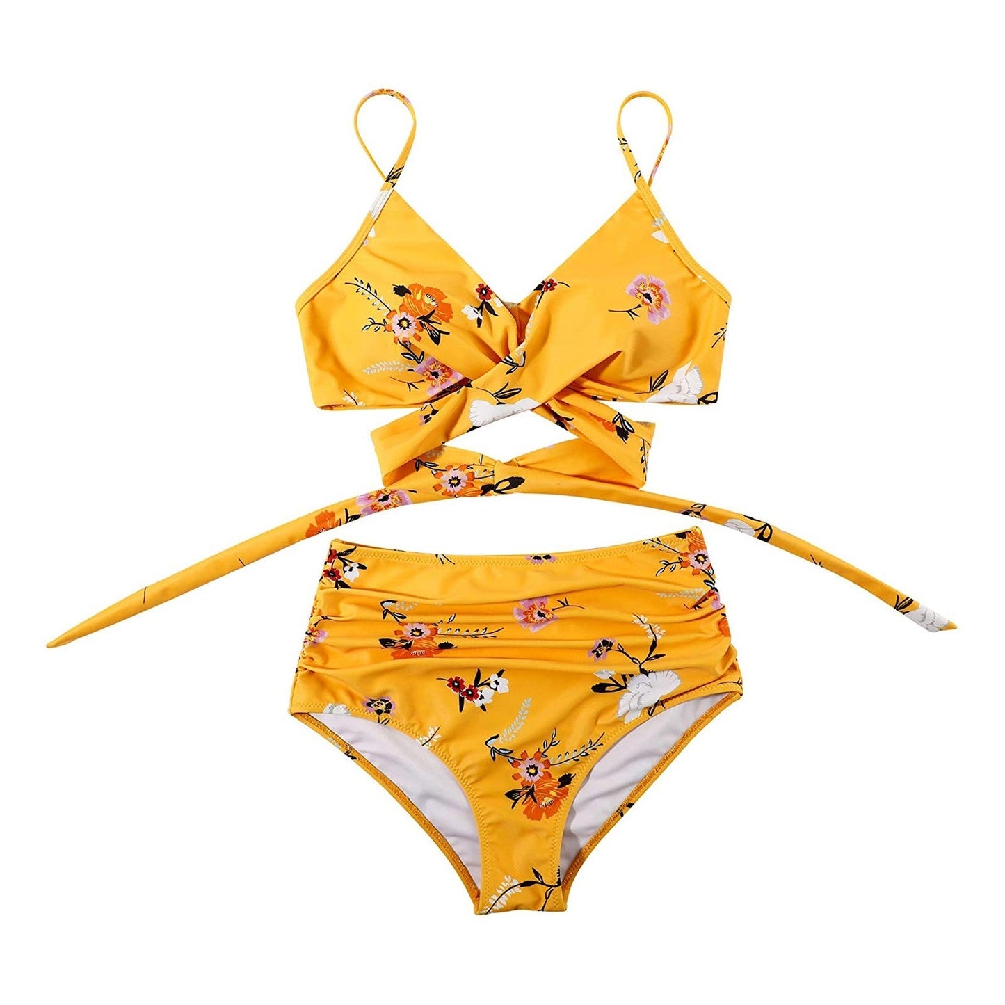 Rosalina | Bikini para mujer con talle alto y estampado floral