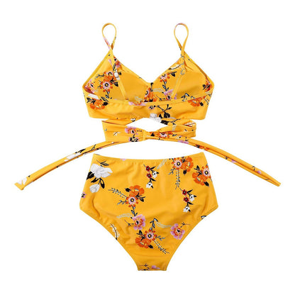 Rosalina | Bikini para mujer con talle alto y estampado floral