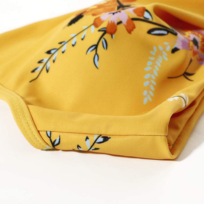 Rosalina | Bikini para mujer con talle alto y estampado floral