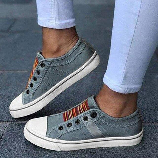 Lareta | Baskets en toile pour femme avec rayures et style décontracté