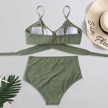 Rosalina | Bikini para mujer con talle alto y estampado floral