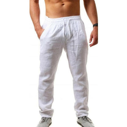 Amador | Pantalón de lino con cordón y ajuste relajado