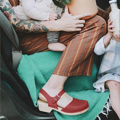 Sara | Sandales orthopédiques compensées à bride et boucle