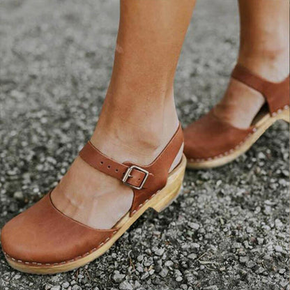 Sara | Sandales orthopédiques compensées à bride et boucle