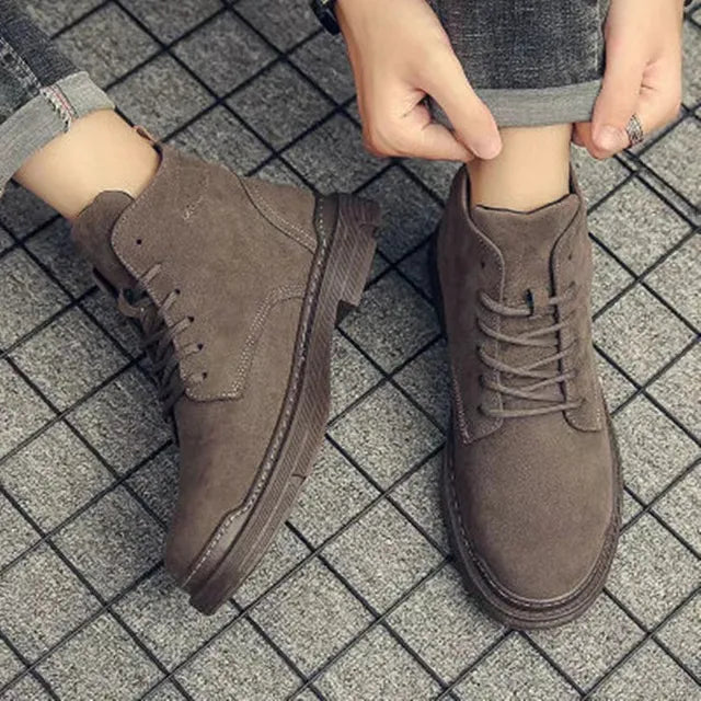 Alarico | Botas de ante casual con cordones para hombre de invierno
