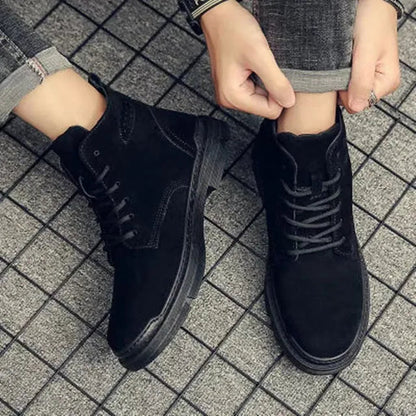 Alarico | Botas de ante casual con cordones para hombre de invierno