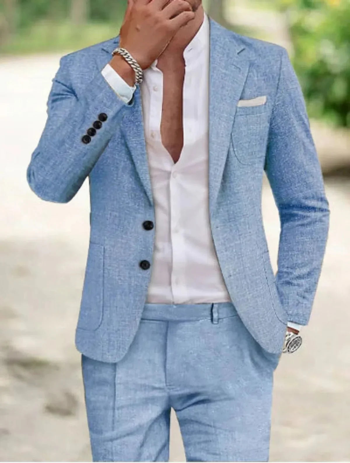 Dante | Men's formal wedding suit with two buttons and classic design