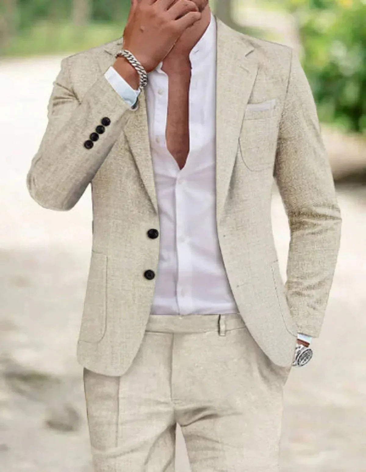 Dante | Men's formal wedding suit with two buttons and classic design