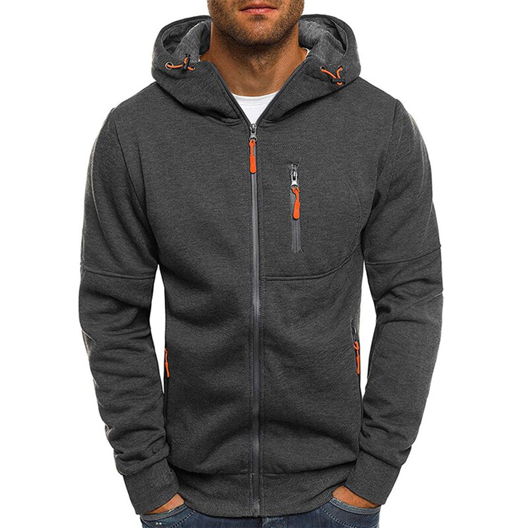 Sudadera de hombre casual con cremallera y capucha