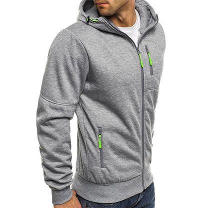 Sudadera de hombre casual con cremallera y capucha