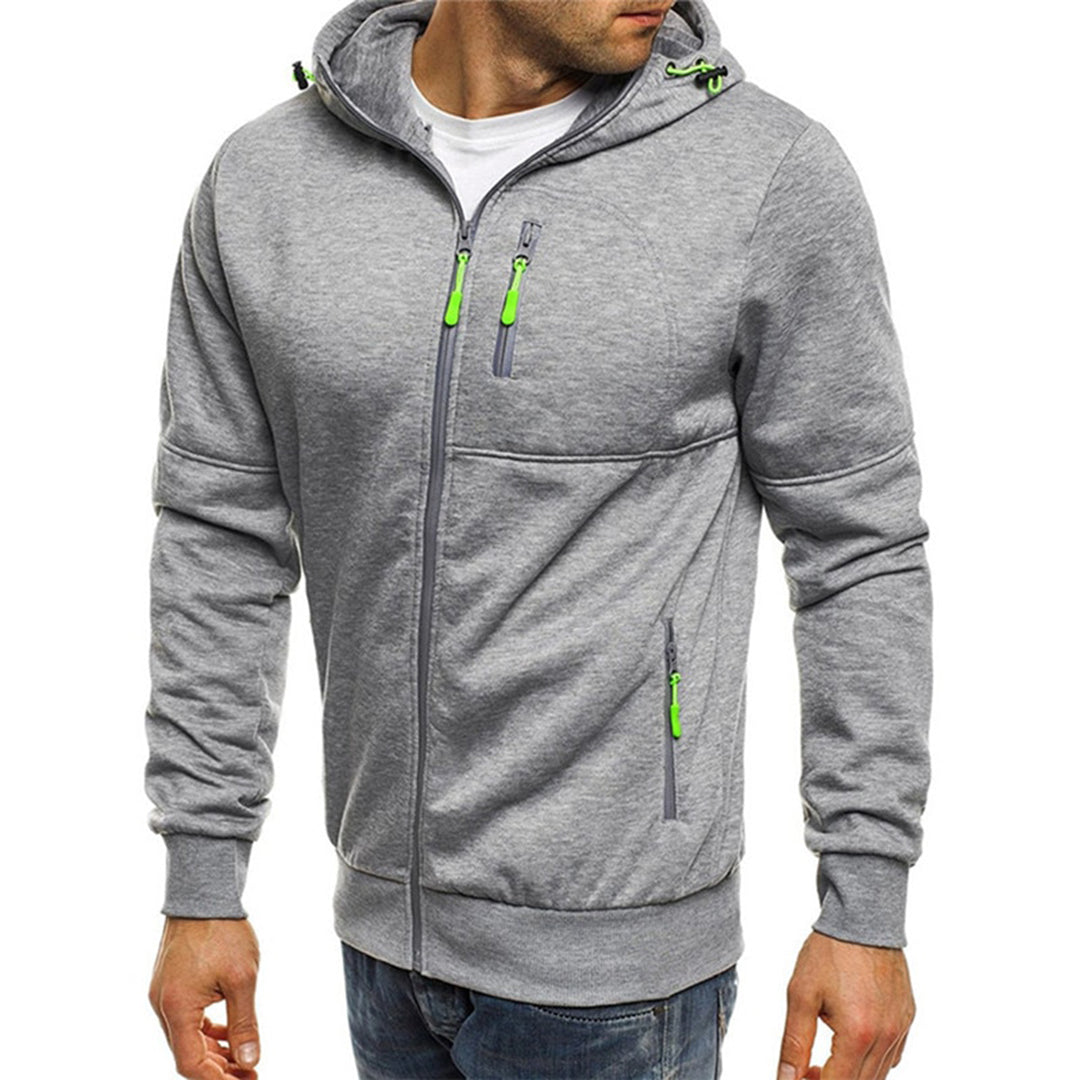 Sudadera de hombre casual con cremallera y capucha