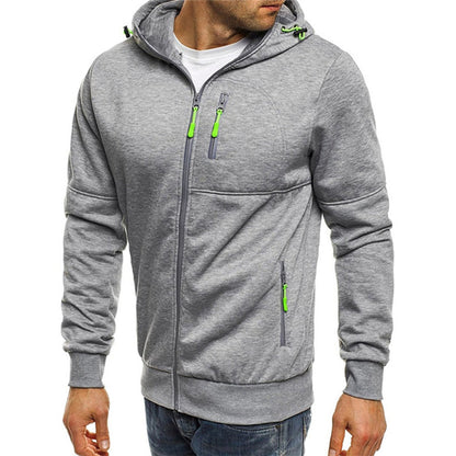 Sudadera de hombre casual con cremallera y capucha