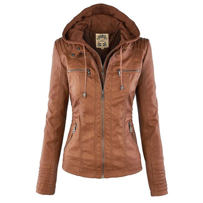 Fiorella | Blouson de motarde ajusté pour femme avec capuche | Audacieuse