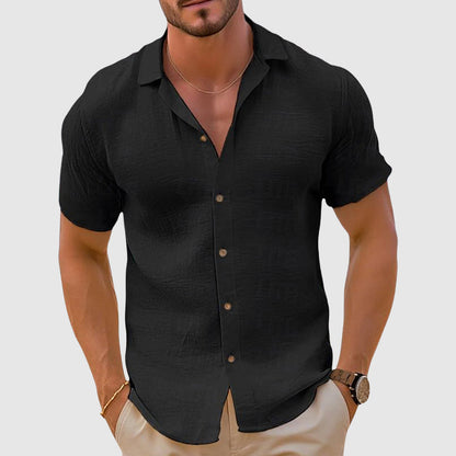 Fernando | Camisa de lino de hombre de manga corta para verano