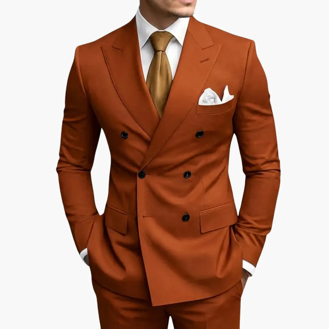 Fabian | Costume de mariage pour homme avec revers et design croisé